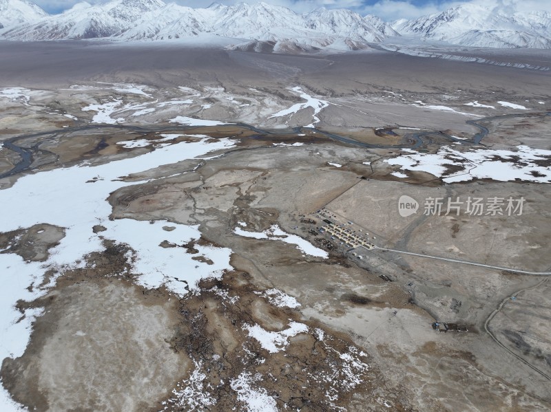 新疆帕米尔高原雪山航拍