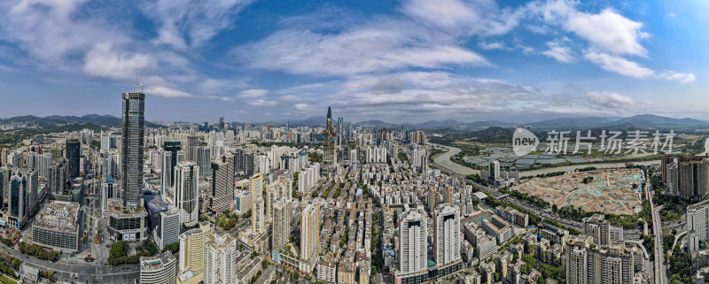广东深圳城市风光全景图