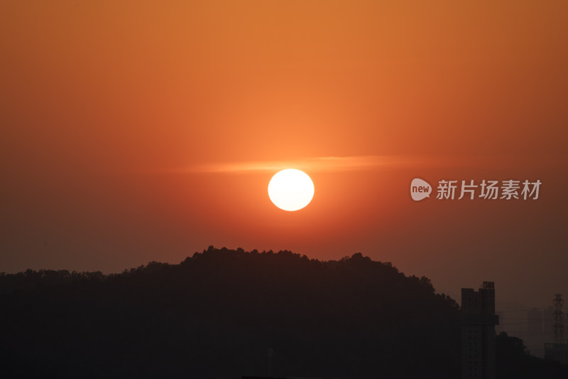 夕阳西下的番禺