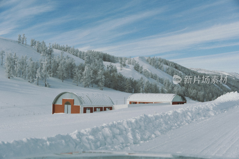 雪 雪路 新疆