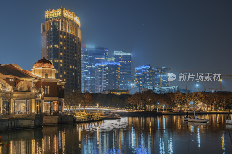 苏州金鸡湖景区-月光码头夜景