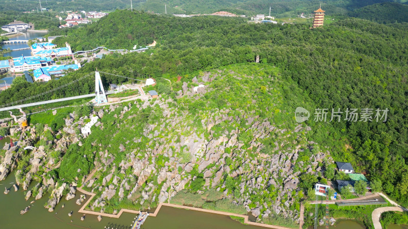 航拍湖北随州西游记公园4A景区