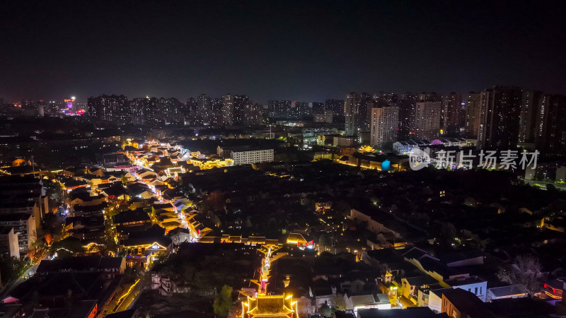 安徽芜湖城市夜景灯光航拍