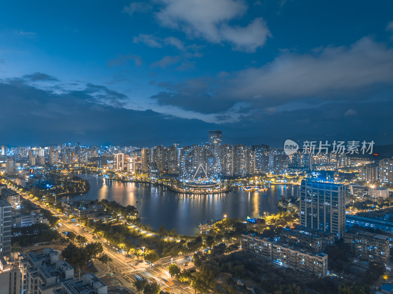 福州晋安湖摩天轮夜景