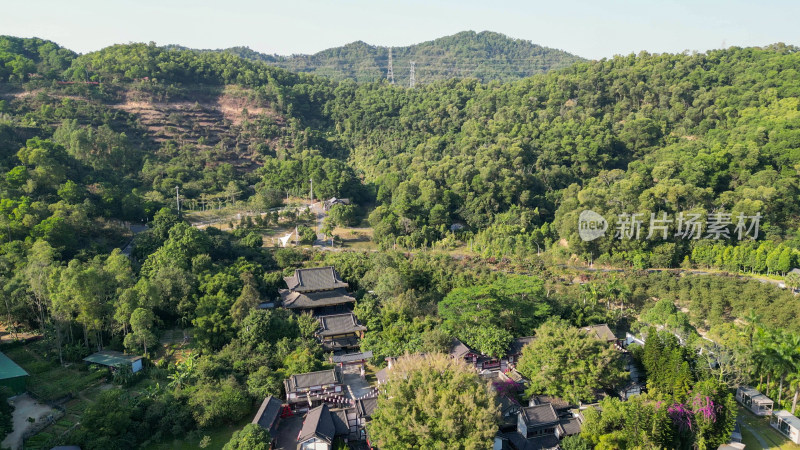 航拍广东中山孙中山故里旅游区