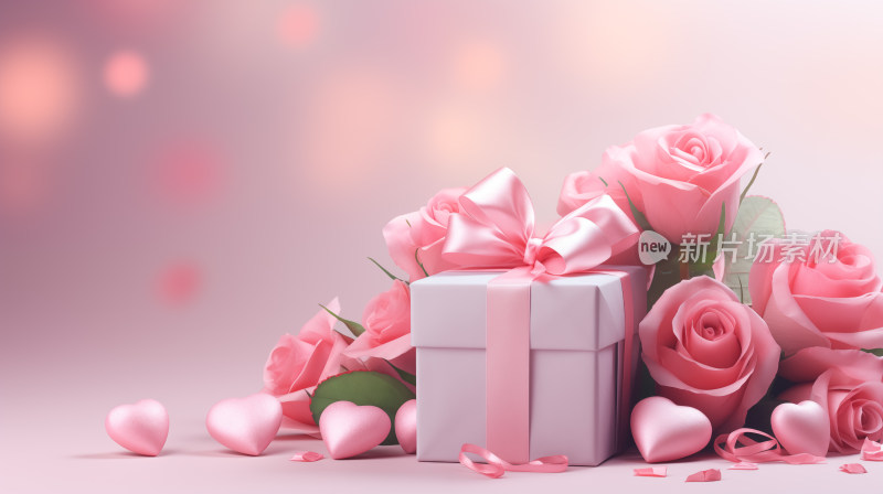 粉色主题的情人节礼物