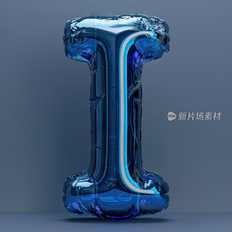 3D渲染气球英文字母I