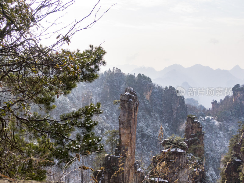 湖南张家界武陵源5a景区航拍