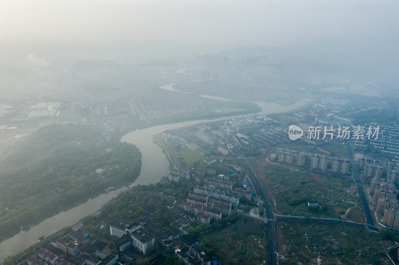 浙江绍兴诸暨城市风光