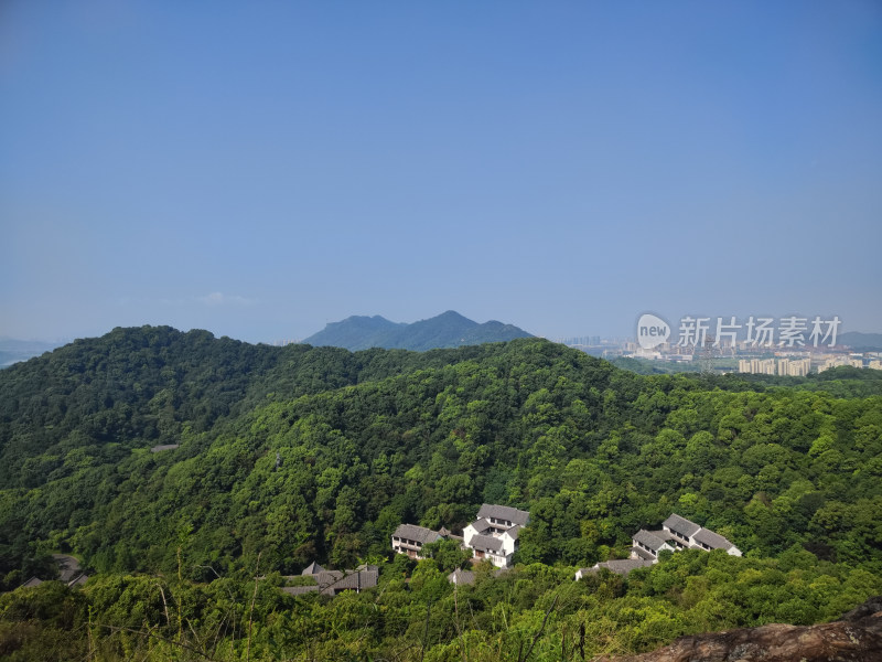 杭州湘湖越王城山登顶远眺湘湖景观