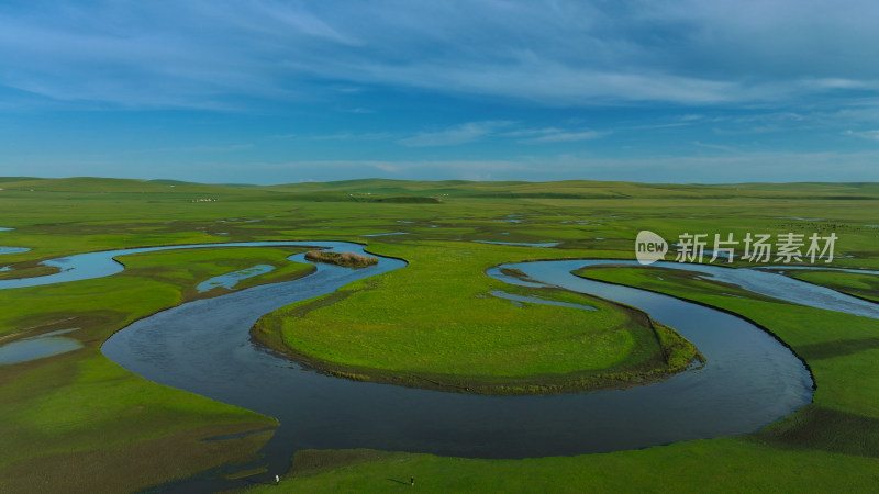 呼伦贝尔草原莫日格勒河自然风光