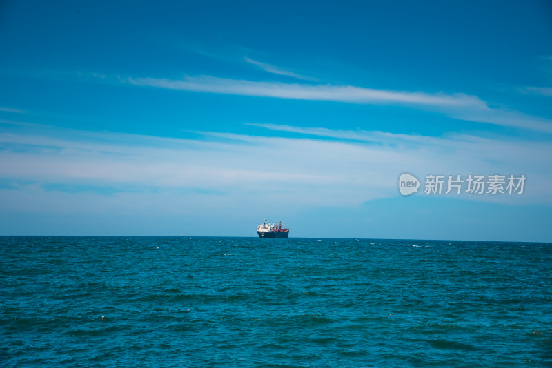 大海天空蓝天白云背景图