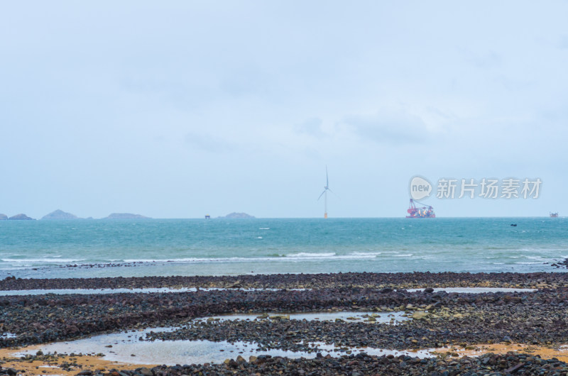 福建平潭风车大海