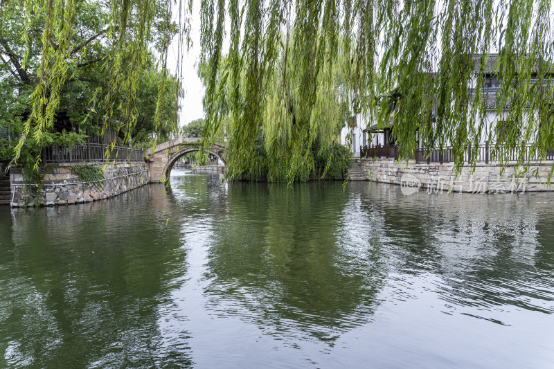 浙江湖州南浔古镇水乡百间楼风景