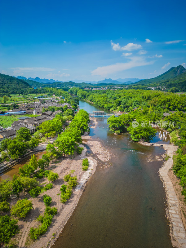 桂林自然风光4A景区东漓古村