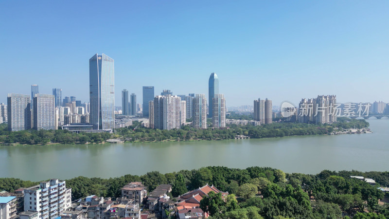 航拍广东惠州城市建设惠州大景