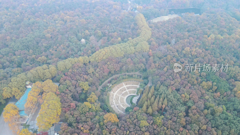 江苏南京中山陵音乐台航拍