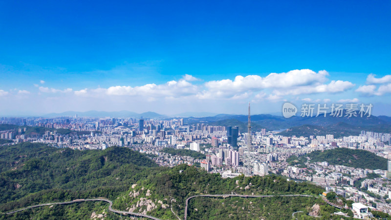 广东珠海城市风光交通建筑航拍