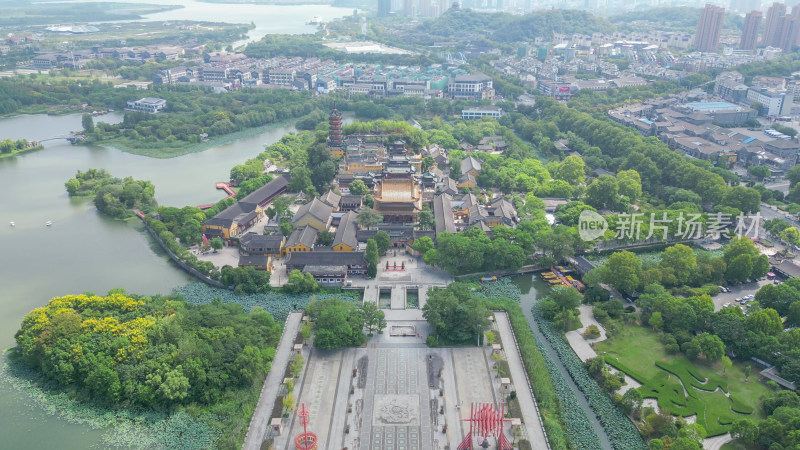 航拍江苏镇江金山寺5A景区