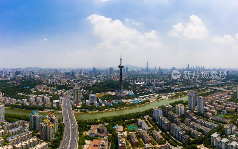 现代都市摩天大楼全景