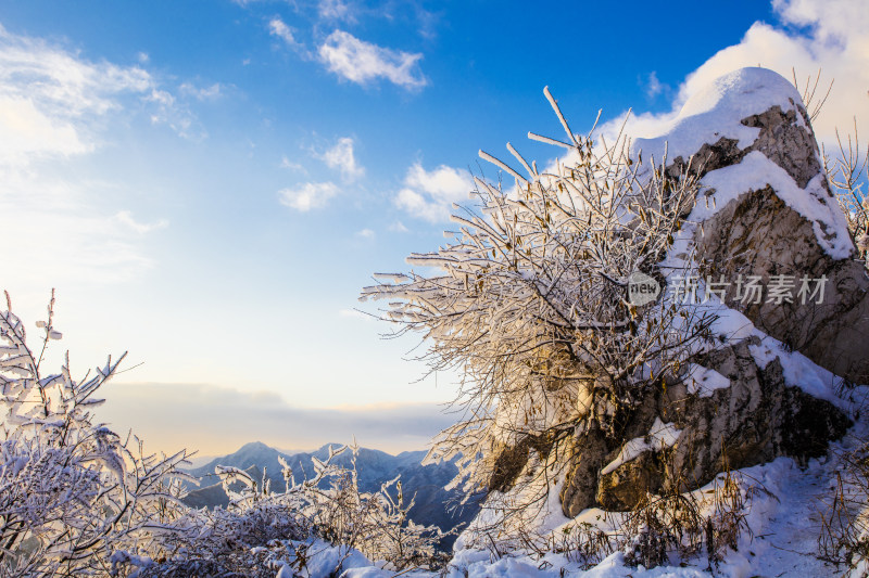 长成雪后冬季风光