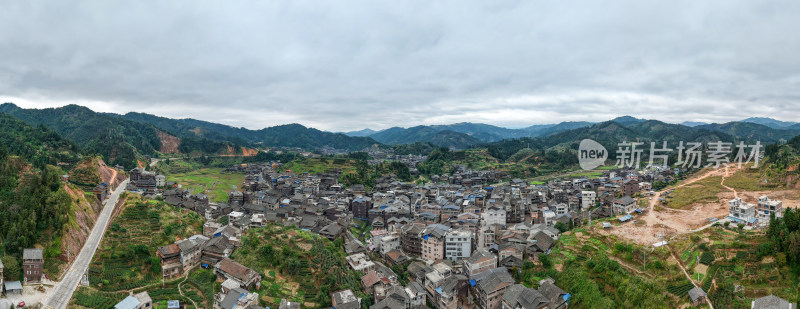 广西柳州三江程阳八寨全景图