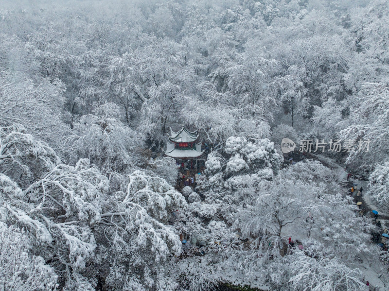 爱晚亭雪景