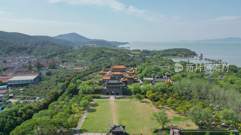 航拍江苏无锡三国水浒景区5A景区