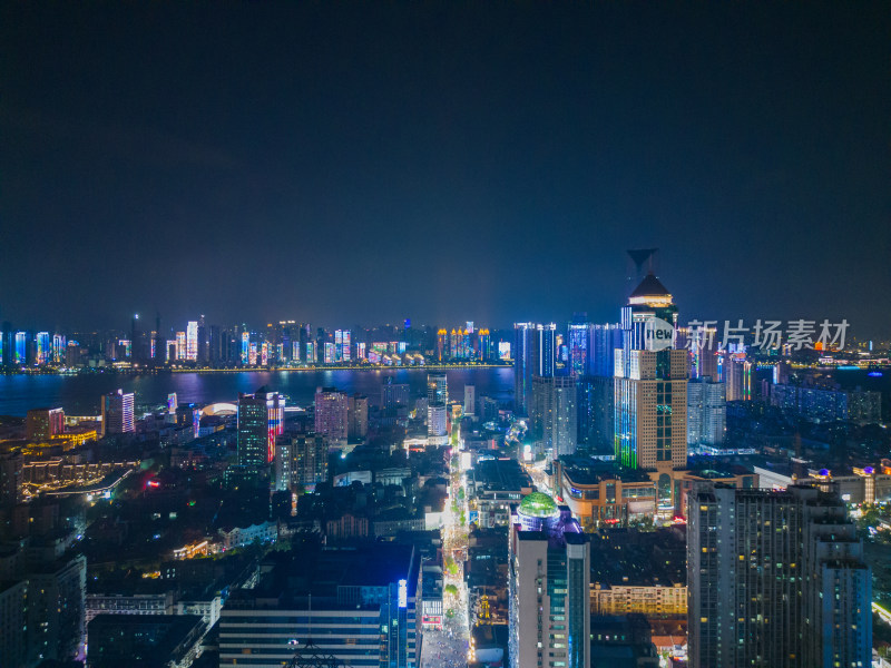 湖北武汉江汉路夜景武汉夜景