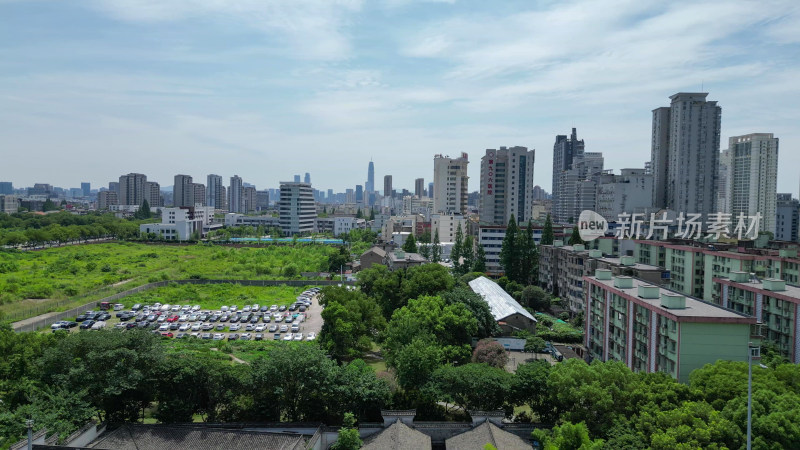 航拍浙江宁波庆安会馆