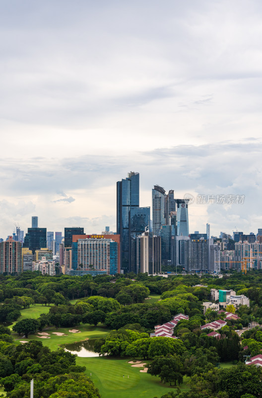 美丽深圳高楼大厦市中心城市风光全景