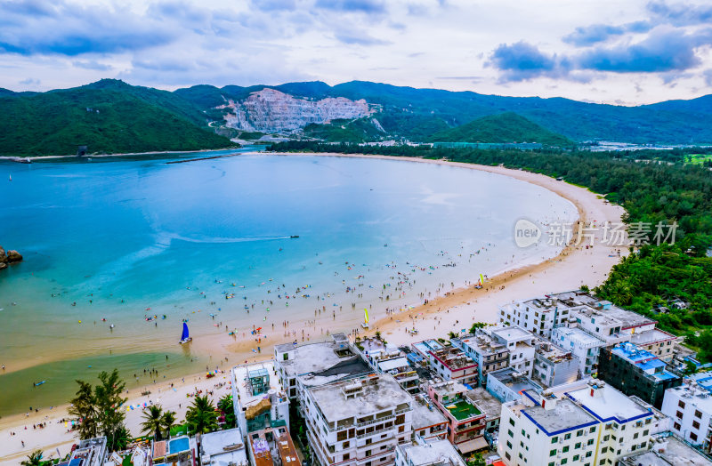 海南三亚后海村风光