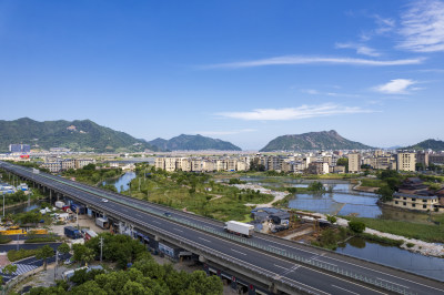 福建宁德霞浦沿海滩涂海田山水自然风光