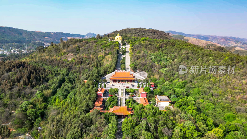 云南弥勒锦屏山景区航拍