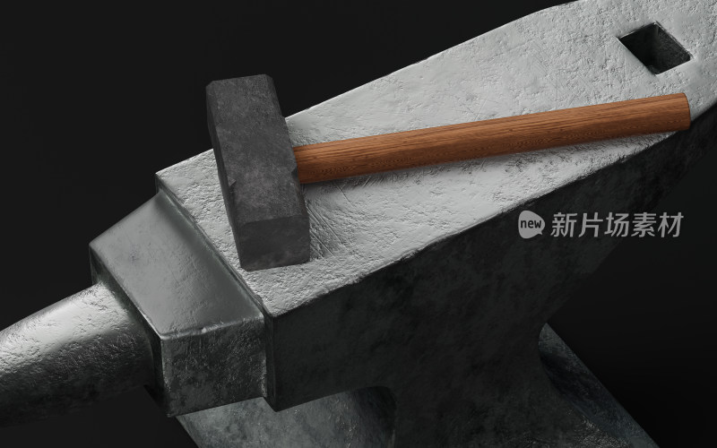 铁锤与铁砧3D渲染