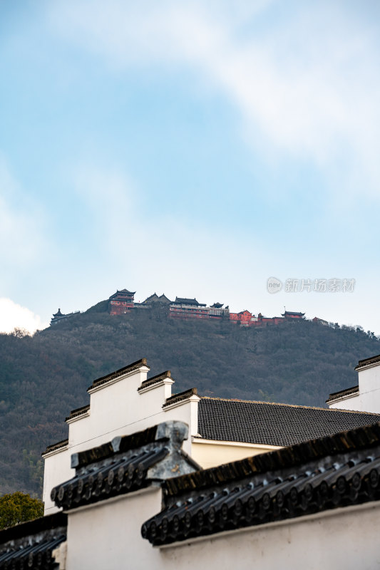 江苏镇江句容茅山风景区秋冬景观