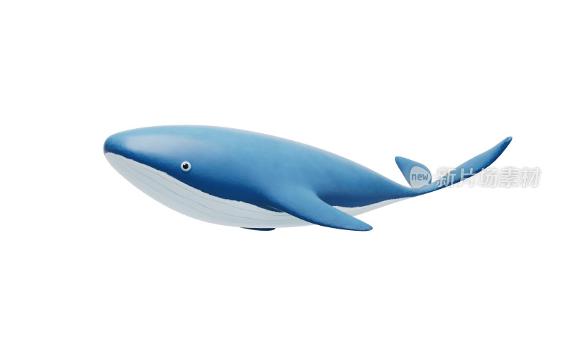 卡通风格鲸鱼3D渲染