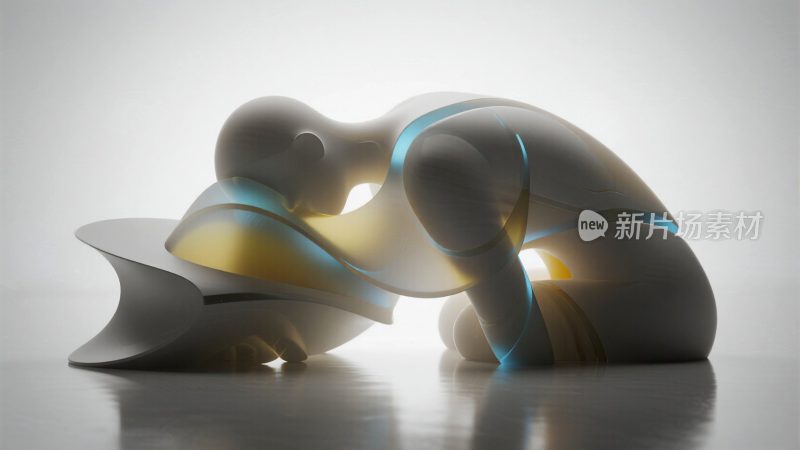抽象艺术雕塑光影效果