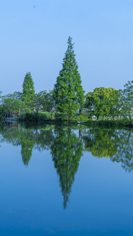 绍兴江南水乡东鉴湖风景