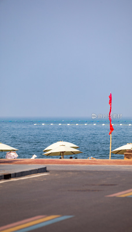 山东日照金沙滩海滨海岸海滩景观