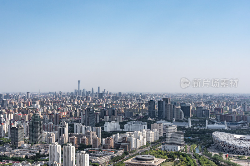 北京城区建筑群密集建筑