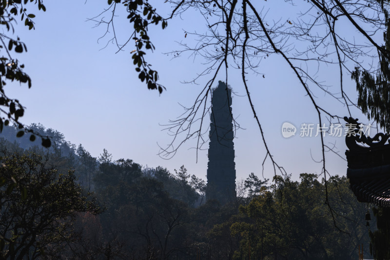 天台国清寺尽显历史古韵的千年隋塔