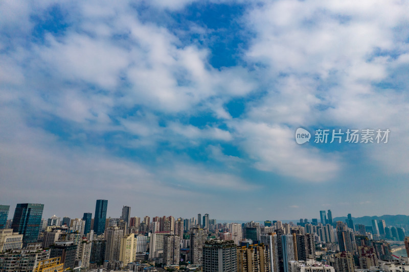 中国重庆城市建设航拍图