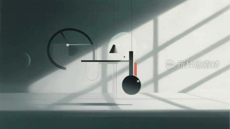 室内光影几何抽象图形