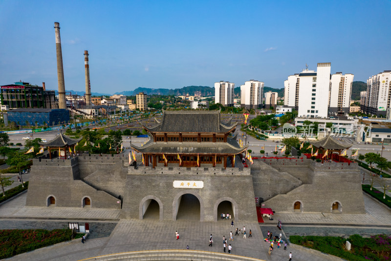 崇左市太平古城太平府 景区航拍摄影图