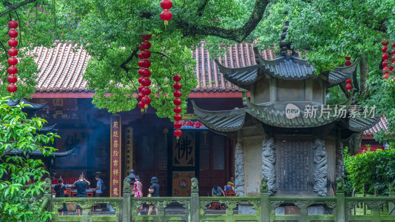 杭州飞来峰景区上天竺法喜禅寺古建筑