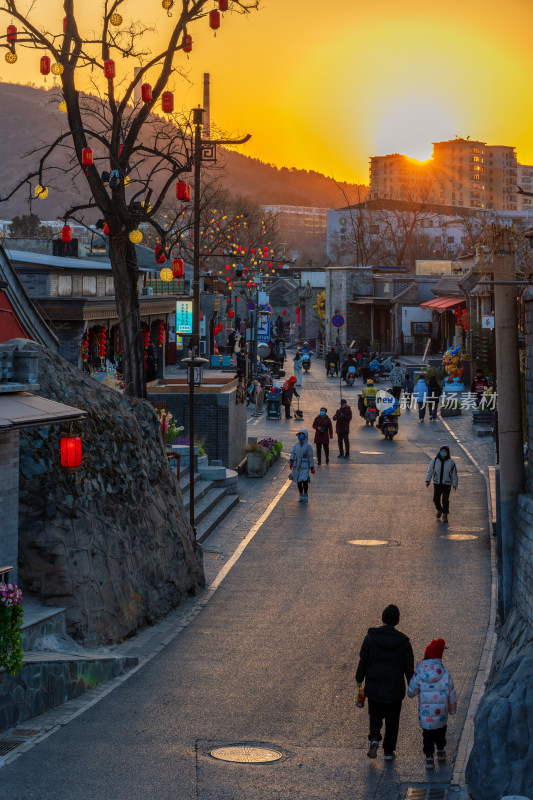 北京石景山模式口历史文化街区京西古道年味