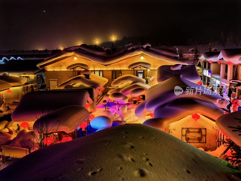 中国雪乡夜景
