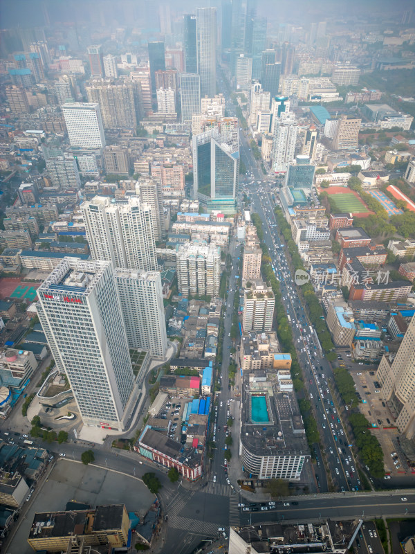 湖南长沙城市交通航拍图