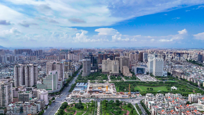 广东汕头城市建设城市大景航拍